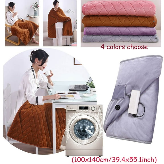 ZFYXGS Portable USB Heated Blanket Throw Brown for Bed Car Couch on Clearance