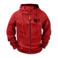thumbnail image 1 of Hooded Jackets for Men Raglan Sleeve Men's Sporty Hooded Jacket with Multiple Pockets, 1 of 6