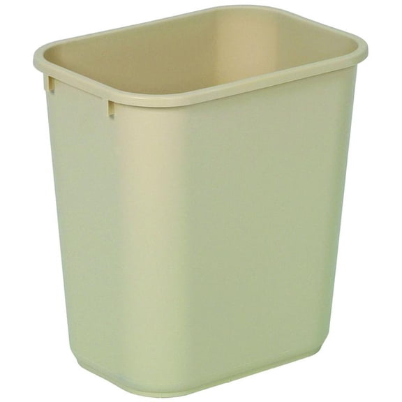 Continental 2818BE Rectangle Wastebasket, 28-1/8 qt 15 in L x 14-1/2 in W x 10-1/2 in D, Plastic