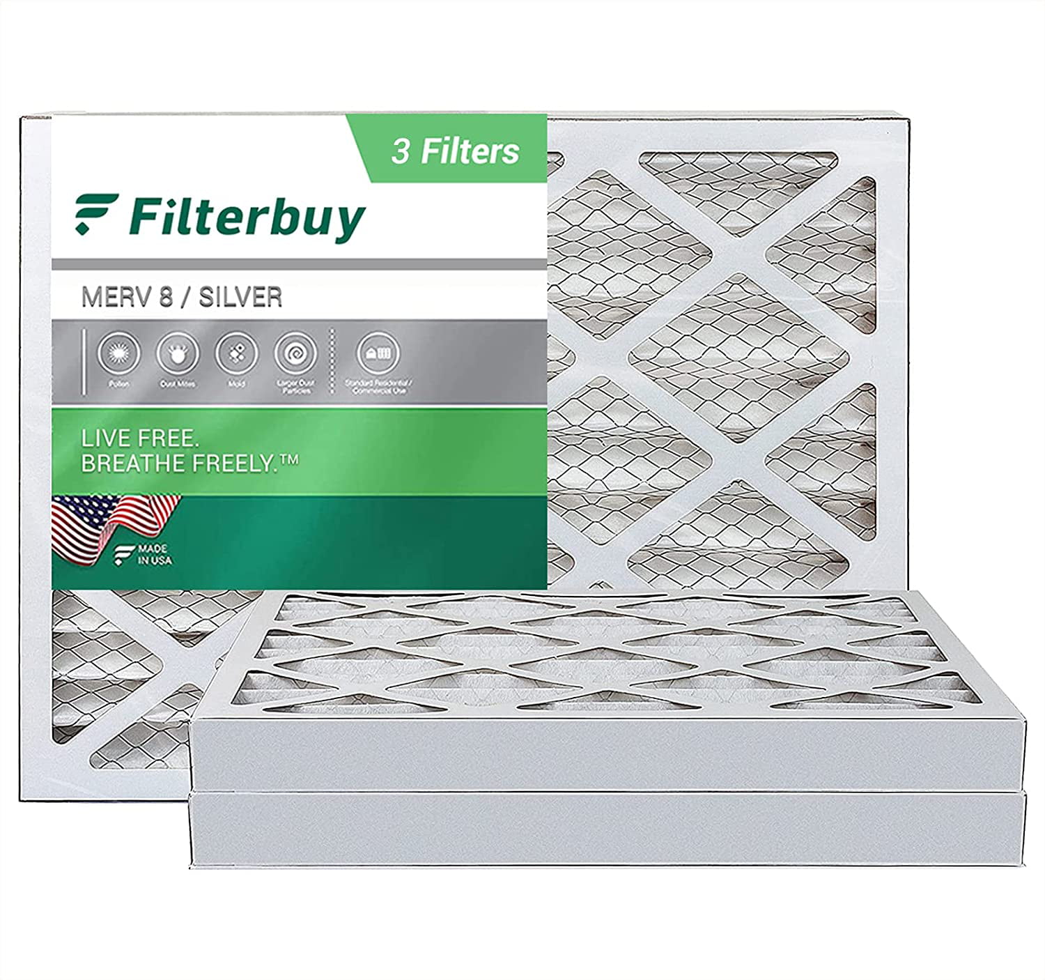 16x20x2 Gold FilterBuy 16x20x2 MERV 11 Pleated AC Furnace Air Filter, Pack of 12 Filters