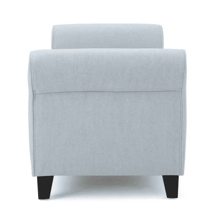 Euroco 50" Fabric Armed Storage Bench, Modern Upholstered Padded Storage Bench for Entryway Bed Foot Entryway, Sky Blue