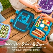 Bentgo Kids Prints Leak-Proof, 5-Compartment Bento-Style Kids Lunch Box - Ideal Portion Sizes for Ages 3-7, Durable, Drop-Proof, Dishwasher Safe, BPA-Free Materials (Rocket)
