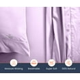 thumbnail image 3 of SGI Bedding 600 TC Egyptian Cotton Bed Sheet Set - Olympic Queen Size Sheets 600 Count Sheets for Olympic Queen Size Bed - Soft, Durable Sheets Cotton Sheets in 600 TC 12" Deep Lavender, 3 of 8