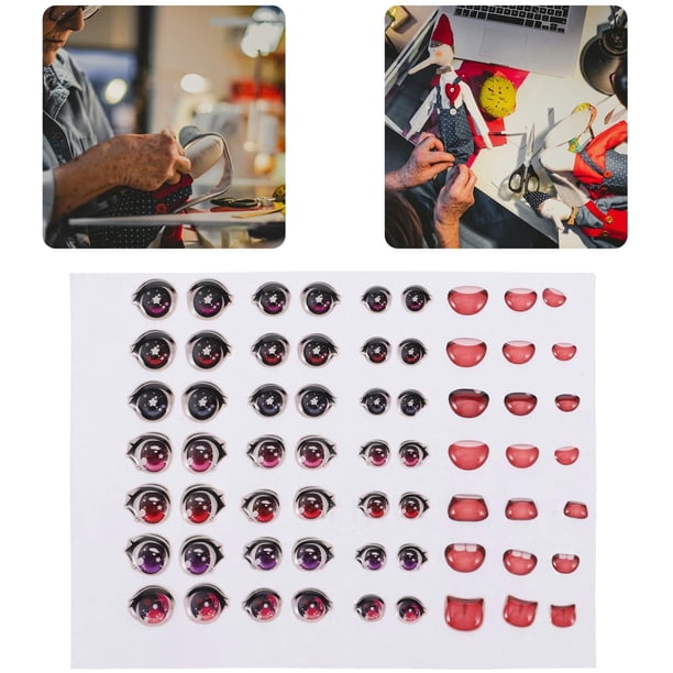 Autocollants Faciles à Coller Retirer Autocollants Yeux Nez Bouche Noir