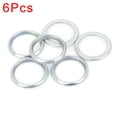thumbnail image 2 of 6pcs Durable M16 Silver Tone Oil Drain Plug Gasket Replacement for Subaru 803916010, 2 of 5