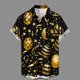 thumbnail image 1 of Ceisia Easter Graphic Print Shirt Men's Relaxed Fit Short Sleeve Button-Down Casual Top with Pocket Gold XXL Gifts, 1 of 5