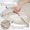 thumbnail image 4 of Fundas de almohada PHF, 100% algodón, tipo gofre, tamaño king, paquete de 2 unidades, avena, 4 of 8