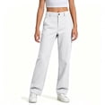 thumbnail image 2 of WERYOUNG Boys Girls School Uniform Pants Elastic Waist Solid Color Straight Leg Trousers Kids Comfortable Back To School Pants 13-14 Years, 2 of 6