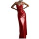thumbnail image 1 of Vestido metálico con tirantes finos para mujer: vestido sexy ajustado con escote en V, vestido de fiesta para salir por la noche, 1 of 4
