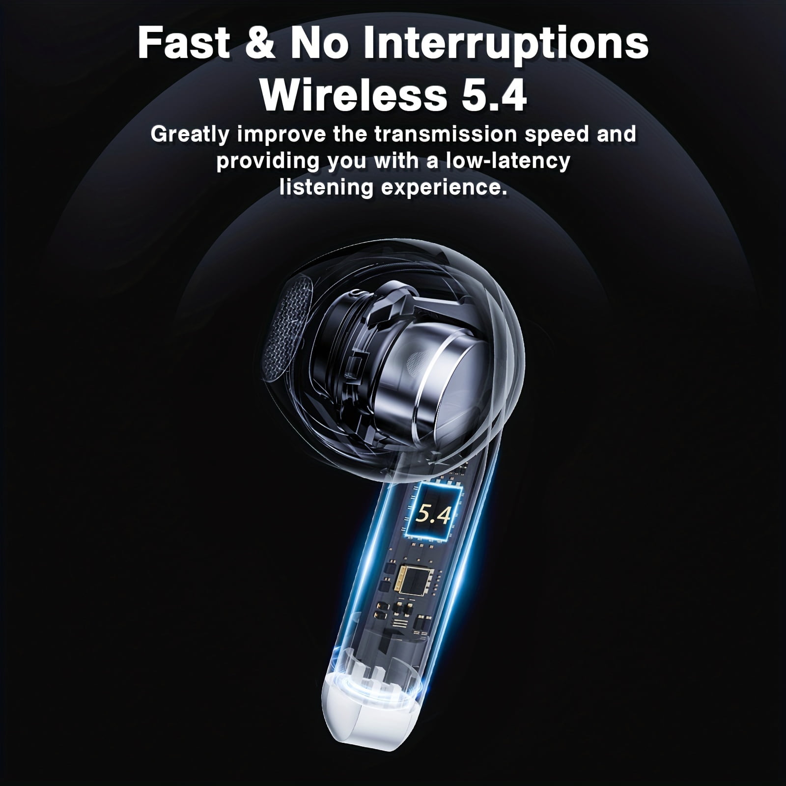 Wireless Earbuds with Noise Cancellation for Calls, Featuring Dual Microphones, Automatic Pairing, Quick And Precise Connectivity, And a Long Standby Time of 5.4 Hours