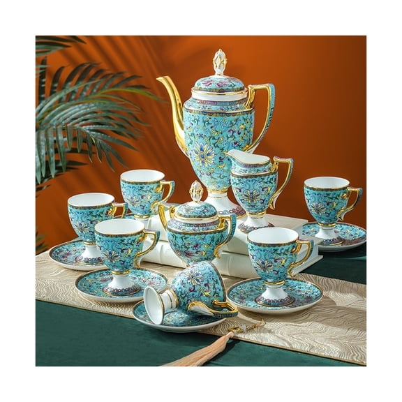 15-piece afternoon tea coffee set bone china coffee cup and saucer set multifunctional household tea set tea party essentials