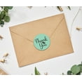 thumbnail image 3 of Darling Souvenir Personalized 1.6 Inches Round Sea Green DIY Heart Calligraphy Thank You Stickers-45 Pcs, 3 of 4