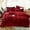 Dark Red, variant on MorroMorn 5 PCS Shaggy Duvet Cover Bedding Set - Fluffy Comforter Cover Long Faux Fur Luxury Ultra Soft Cozy (Red, King/California King)
