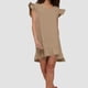 thumbnail image 2 of Vestido de mujer con cuello en V, mangas con volantes y bajo con volantes - Ligero, transpirable y fluido - Ropa informal de verano para fiestas y vacaciones, 2 of 4