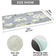 thumbnail image 3 of GZHJMY Tropical Plumeria Flowers Kitchen Mat Soft and Absorbent Bath Mats for Bathroom Non Slip Quick Dry Shaggy Bath Carpet Machine Wash for Kitchen Bathroom Shower Home Decor 39x20 in, 3 of 7