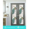 thumbnail image 5 of Window Privacy Film Luxury Peacock Stained Glass Window Film Decorative Sun Block Window Cover Watercolor Vintage Floral Attic Window Clings Static Adhesive Sticker for Bathroom 23.6"x78.7", 5 of 7