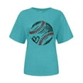 thumbnail image 5 of TODOZO Hot Sale!! Baseball Shirts for Women Baseball Mom Tshirt Baseball Graphic Tee Game Day Gifts Funny Short Sleeve Tops Sky Blue Xl, 5 of 5