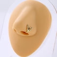 thumbnail image 5 of Crystal Butterfly Fake NoseRing Non Piercing Clip On Style NoseRing Nose E8U7, 5 of 9