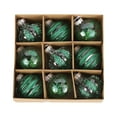 thumbnail image 2 of Mouliraty 9Pcs Christmas Ball Ornaments, Christmas Tree Decorations Ornament Set Shatterproof Ornaments Hanging Decor for Party Tree Decoration, Green, 2 of 5