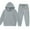 Gray, variant on Young Boys Clothes Long Sleeve Hooded Pullover Solid Color Sweatshirt With Pockets + Pants 2pcs Fall Winter Outfit Set Blue for Size 10-11 Years