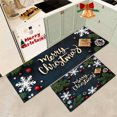 thumbnail image 6 of Wdhugt 2 Pcs Christmas Kitchen Rug And Mat Christmas Kitchen Decor Anti Fatigue 23.62x15.74in+15.74x43.3in Decorations Winter Decor for Bathroom Home, 6 of 8