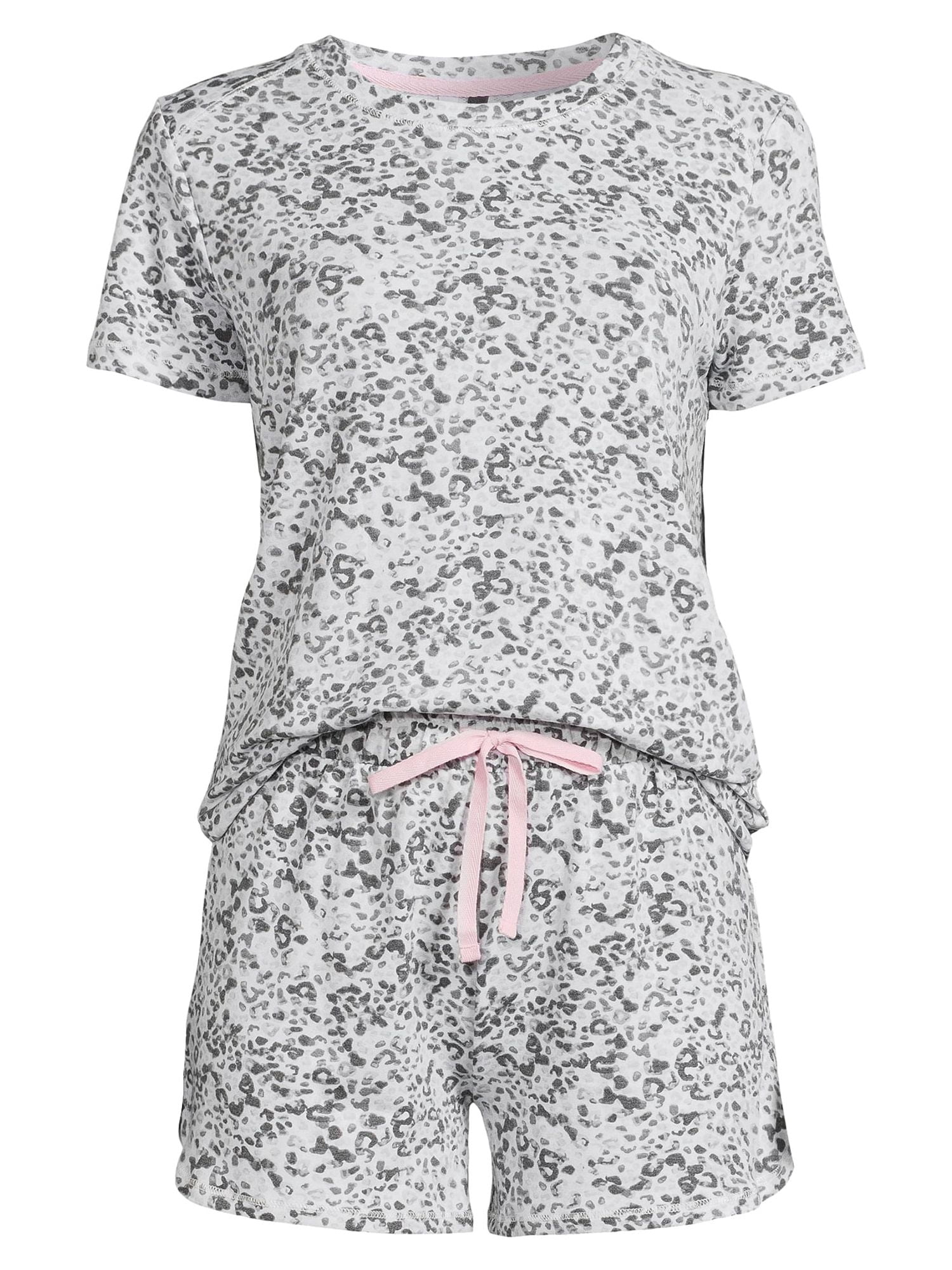 Jaclyn Crewneck T-Shirt and Boxers Sleep Set, 2-Piece