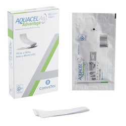 Silver Hydrofiber Dressing Aquacel Ag Advantage 3/4 X 18 Inch Ribbon Sterile (Sold as BX/5)