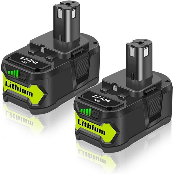 2Pack Upgrade 6.0Ah P108 Battery Replacement for Ryobi 18 Volt P102 P103 P104 P105 P107 P109 P122 Cordless Drill Tool