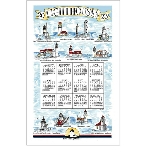 kay-dee-designs-2023-calendar-towel-lighthouses-walmart