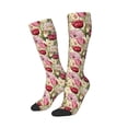 thumbnail image 2 of Fotbe Tulips Flowers print Women's Men's Novelty Crew Socks Cotton Socks Knee High Socks for Walking,Running,Nurses,Pregnancy, 2 of 9