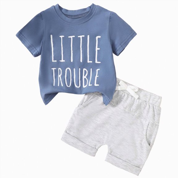Boy Baby Clothes Toddler Dinosaur Print Outfits Kids Summer Cotton Elastic Short Sleeve Beach 3 6 12 18 24 Months 3T Children Clothing Set T-Shirt Tops Shorts 2PCS