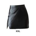 thumbnail image 2 of Sonducket otoño invierno cuero bodycon irregular mini ropa delgada cintura alta moda una línea vestido compras negro / Type3 NO3, 2 of 6