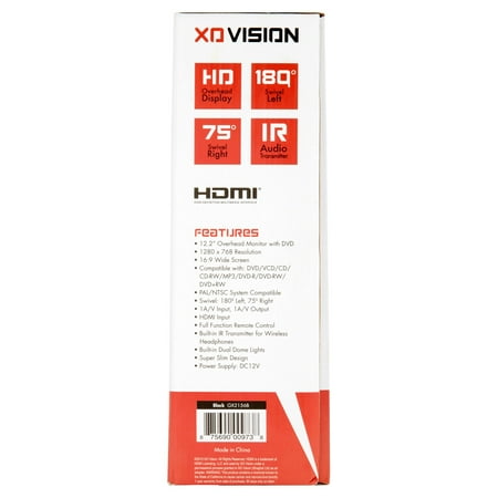 Xo Vision Gx2156b 12.2" Ceiling-mount Lcd Monitor With Ir Transmitter