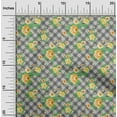 thumbnail image 1 of oneOone Cotton Flex Fabric Leaves & Floral Check Printed Craft Fabric BTY 40 Inches Wide, 1 of 4