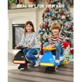 thumbnail image 6 of FanttikRide 12V N7 Pro Electric Wiggle Car with Pedal, 2-in-1 Kids Ride On Toy, Rechargeable Battery, 2-Speed, Anti-Rollover, Flashing Wheels, Bluetooth Music, for Ages 3+, 150 lbs, Sailor blue, 6 of 9