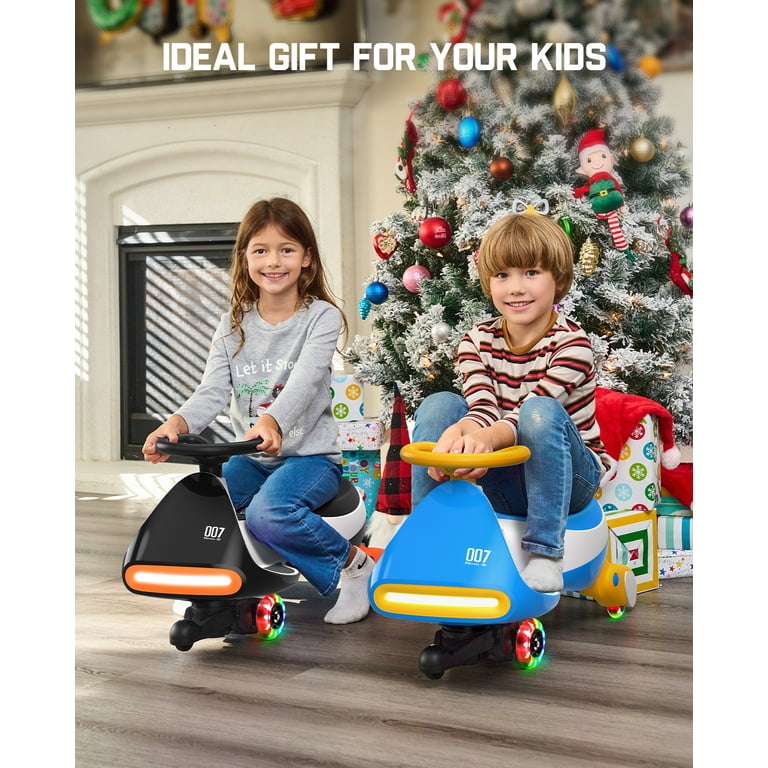 Fanttikride 12V Electric Wiggle Car, 2-in-1 Ride On Toy, Bluetooth
