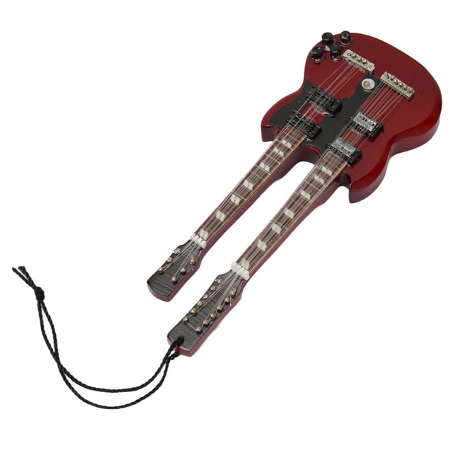 Decoración De Guitarra Eléctrica En Miniatura, Versátil Adorno De Guitarra Eléctrica En Miniatura De Madera Maciza, Revestimiento Protector Delicado Realista Para Estudio En
