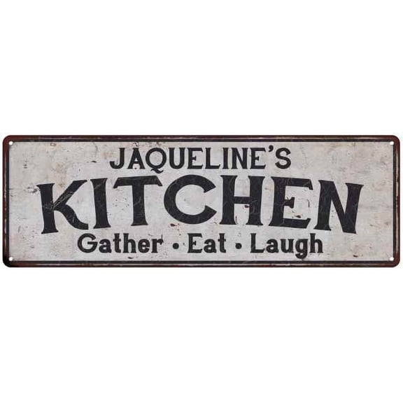JAQUELINE's Kitchen Gift Rustic Chic Decor Gift 6x18 Sign 206180051969