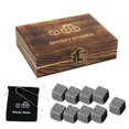 thumbnail image 4 of Whiskey Stones Gift Set Granite Chilling Stones Whiskey Rocks Reusable Ice Cubes Best Drinking Gift, 4 of 9