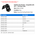 thumbnail image 2 of Stabilizer Bar Bracket - Compatible with 2011 - 2018 Ram 3500 2012 2013 2014 2015 2016 2017, 2 of 2