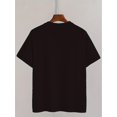 thumbnail image 3 of Men's Casual Crew Neck T-Shirt Polyester Knit Fabric with Slight Stretch Geometric Pattern All-Season Regular Fit Sleep Top Tee For Adult, Men, Women, Teen, Teenager, Adolescent, Youth., 3 of 5
