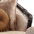 thumbnail image 4 of Curved Design Loveseat with Scalloped Backrest and Crown Top, Beige, 4 of 5