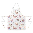 thumbnail image 2 of Chicken Watercolor Rooster Egg Pattern Apron-Garden Aprons for Women with Pockets-Cotton Linen Waterproof Kitchen Cooking Gardening Aprons Adjustable for Kitchen,Cooking,BBQ and Salon 33x27 Inch, 2 of 7