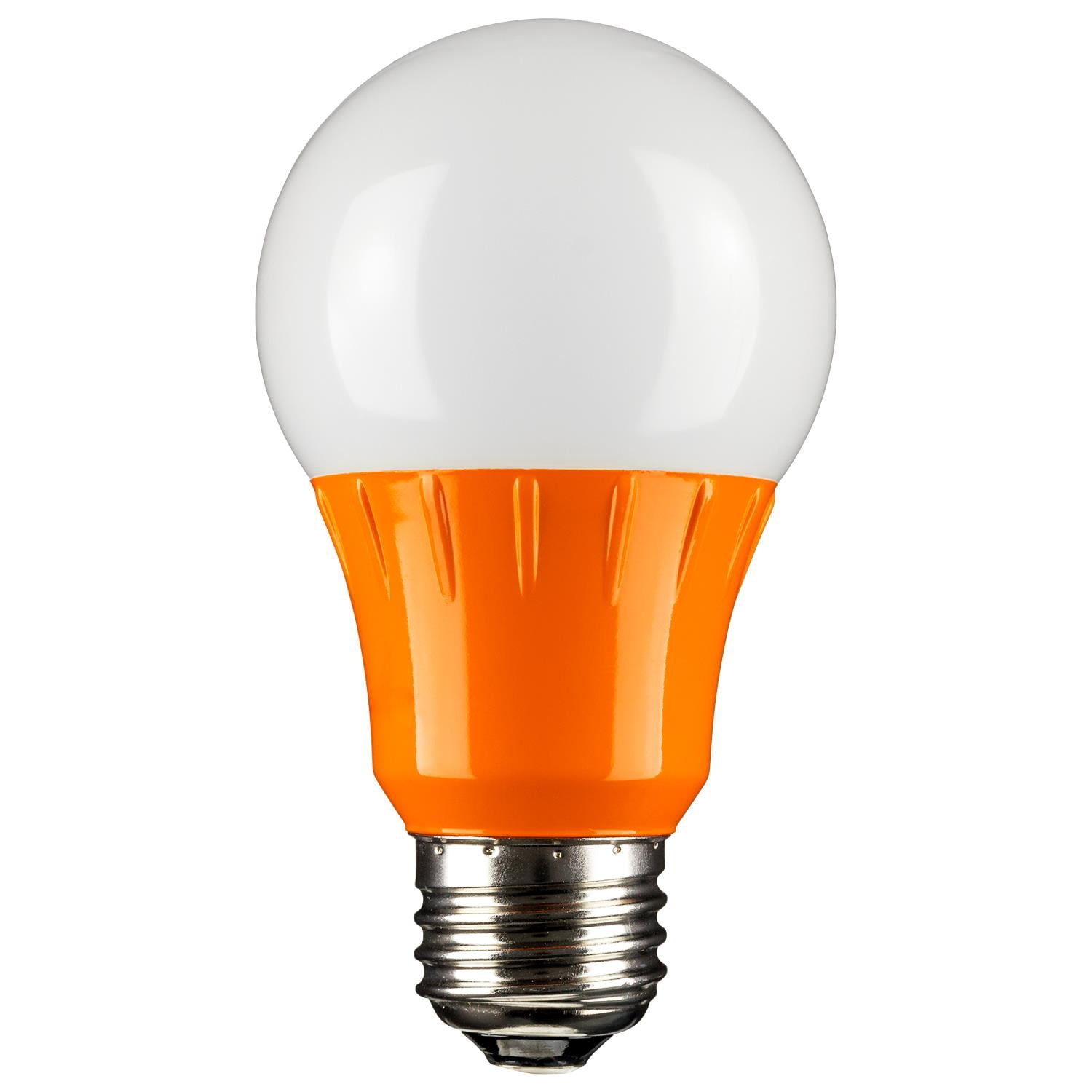 Sunlite LED A19 Colored Light Bulb, 3 Watts (25w Equivalent), E26 Medium Base, Non-Dimmable, UL Listed, Party Decoration, Holiday Lighting, Orange, 6 Pack