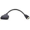 thumbnail image 3 of 1080P HDMI-compatible Port Male To 2 Female 1 In 2 Out Splitter Cable Ad Ter Durable Converter Cable HDMI-compatible black, 3 of 8