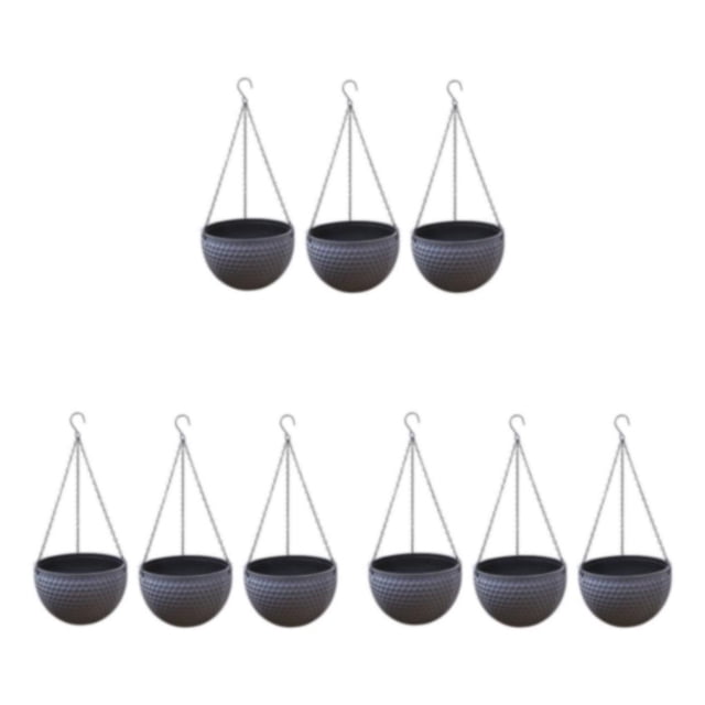 Maytalsory 3pieces Garden And Planter Hanging Flower Enhancing And Gardens Pot grey S 3Set