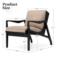 thumbnail image 5 of Tranqu Mid Century Modern Leather Accent Chair with Solid Wood Frame, Stylish Lounge Armchair for Living Room or Office, 5 of 5