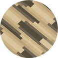 thumbnail image 1 of Ahgly Company Indoor Round Patterned Wood Brown Area Rugs, 7' Round, 1 of 6