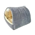 thumbnail image 4 of Casa nido para pájaros cálida de invierno, cobertizo, escondite, tienda de campaña cómoda, cama para pájaros para jaula para agapornis, pinzones, Gris, 4 of 8
