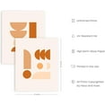thumbnail image 2 of Boho Posters, Boho Pictures Wall Decor - Set of 3 Geometric Pictures, Mid Century Modern Art, Bauhaus Posters, Abstract Wall Art Orange, Neutral Art (8x10 Unframed), 2 of 4